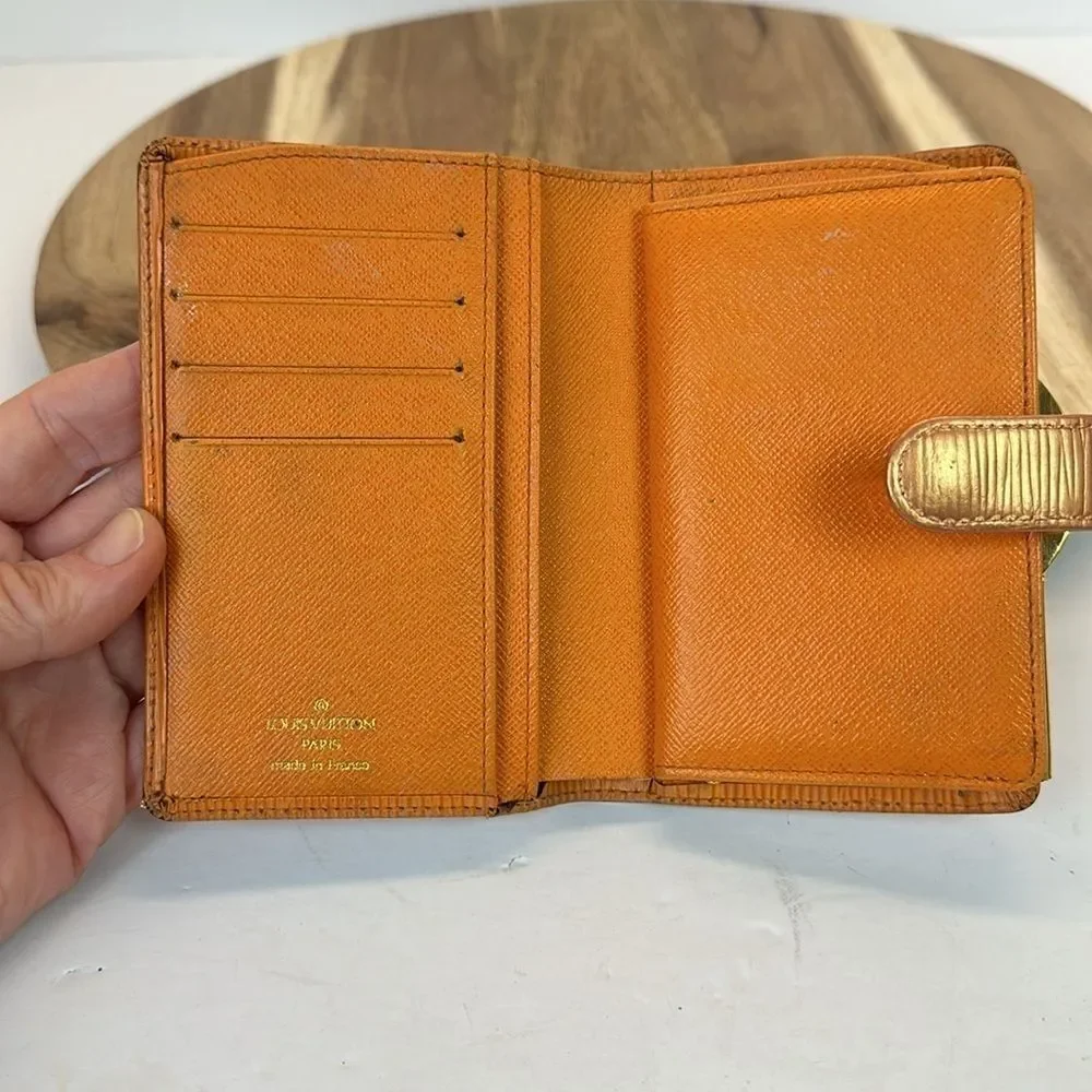 LOUIS VUITTON Epi Kisslock Wallet Authentic Custom Rose Gold